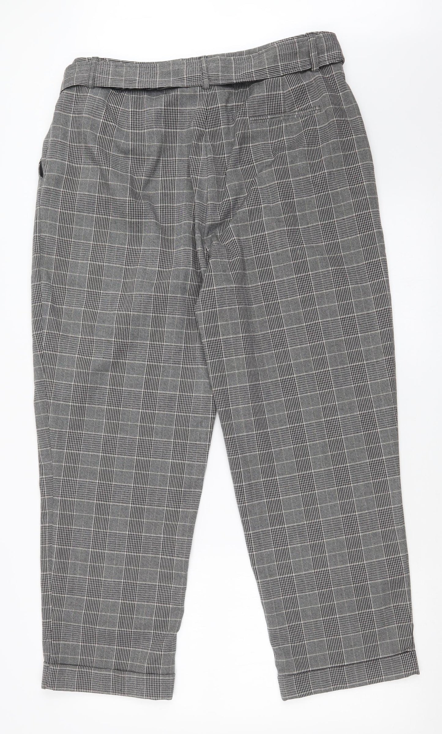 Warehouse Womens Multicoloured Check  Dress Pants Trousers Size 18 L24 in
