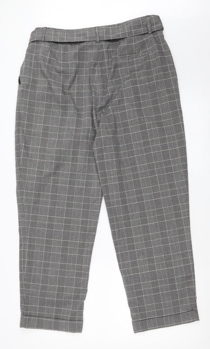 Warehouse Womens Multicoloured Check  Dress Pants Trousers Size 18 L24 in