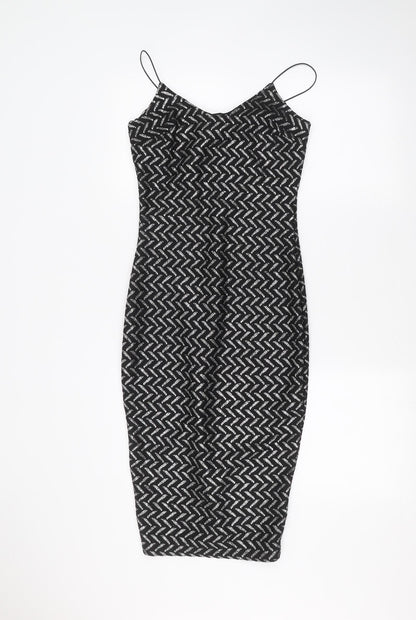 River Island Womens Black   Pencil Dress  Size 6