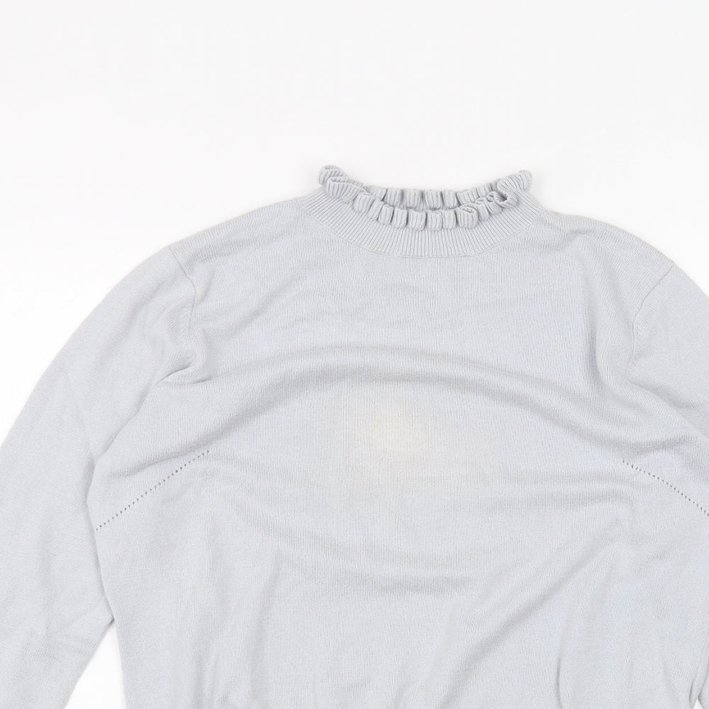 Womens UK Size S Oasis Blue Basic T-Shirt