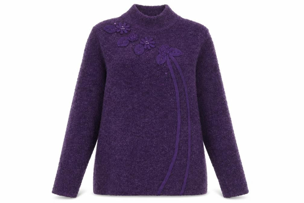 Womens UK Size S fay louise Purple Pullover Jumper