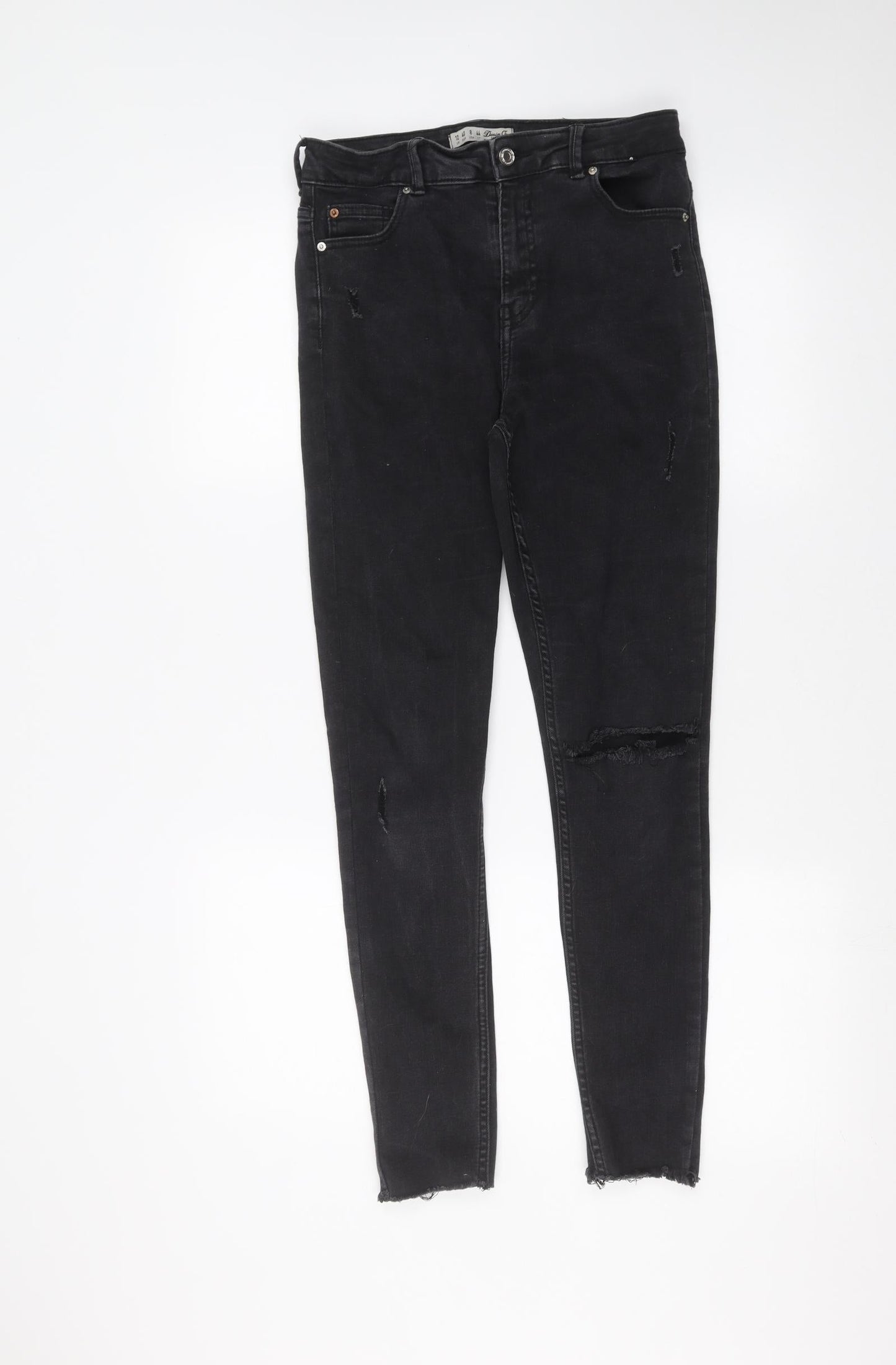 Denim & Co. Womens Black   Skinny Jeans Size 12 L28 in