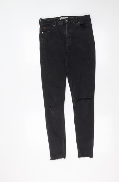 Denim & Co. Womens Black   Skinny Jeans Size 12 L28 in