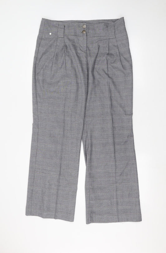 Per Una Womens Grey   Trousers  Size 14 L27 in