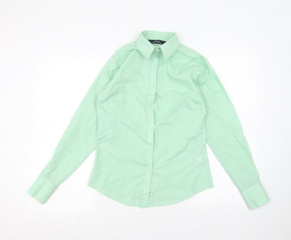 Womens UK Size 6 Premier Green Basic Button-Up