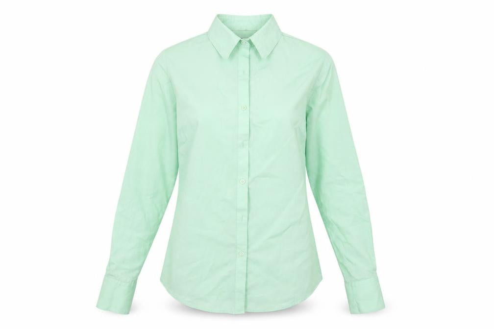Womens UK Size 6 Premier Green Basic Button-Up