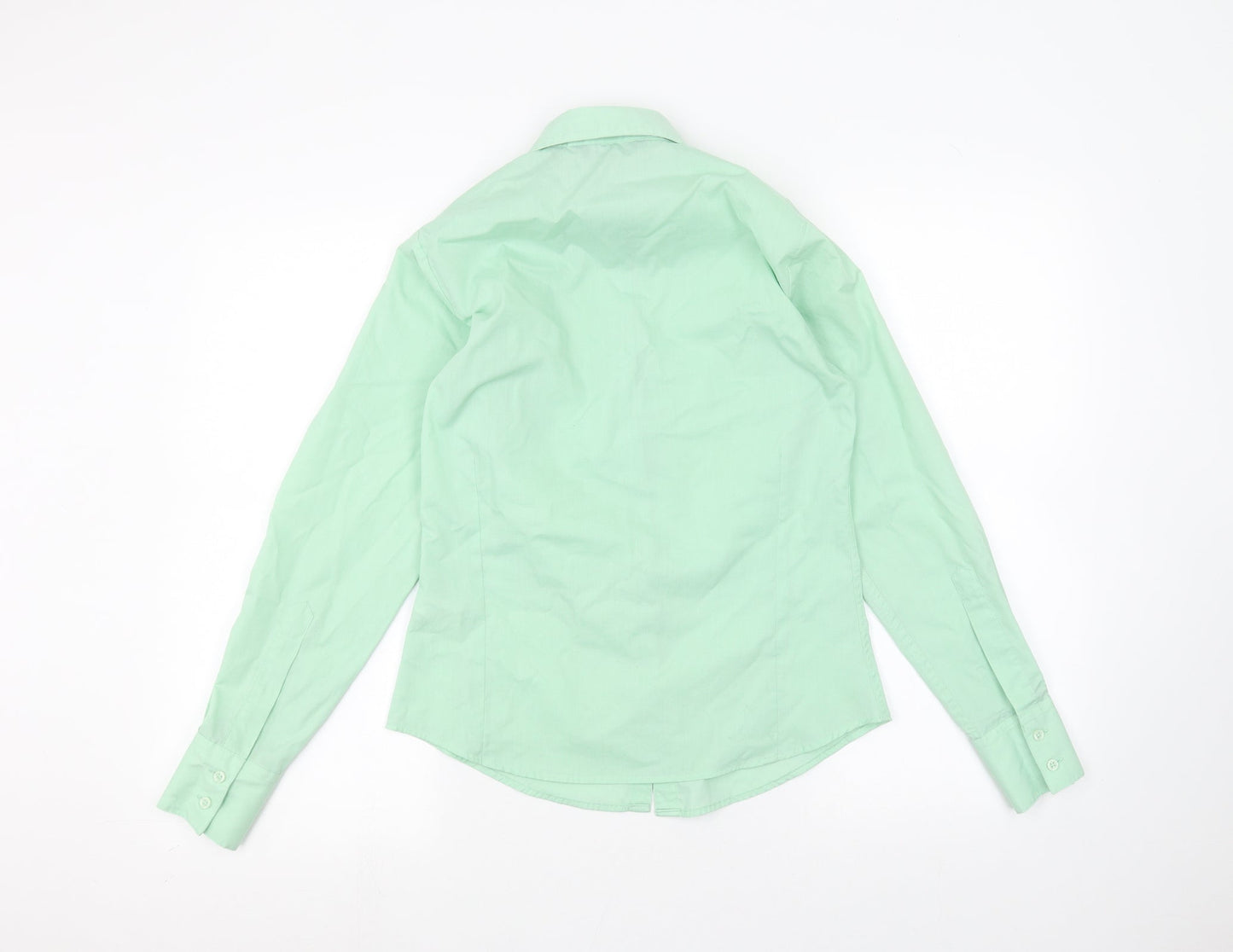 Womens UK Size 6 Premier Green Basic Button-Up