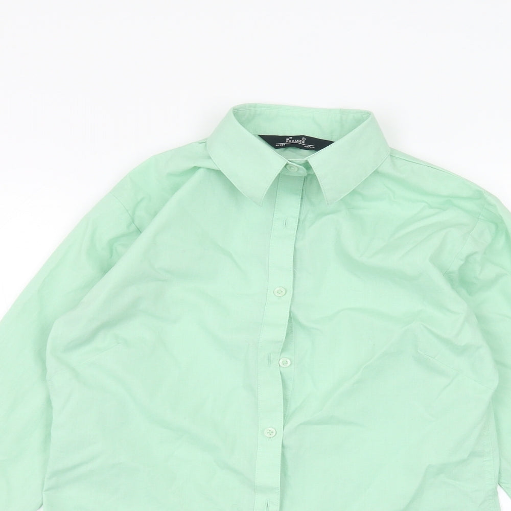 Womens UK Size 6 Premier Green Basic Button-Up