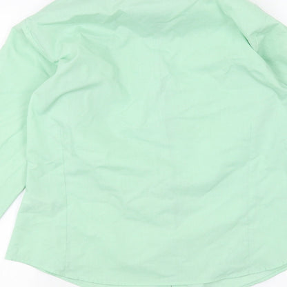 Womens UK Size 6 Premier Green Basic Button-Up