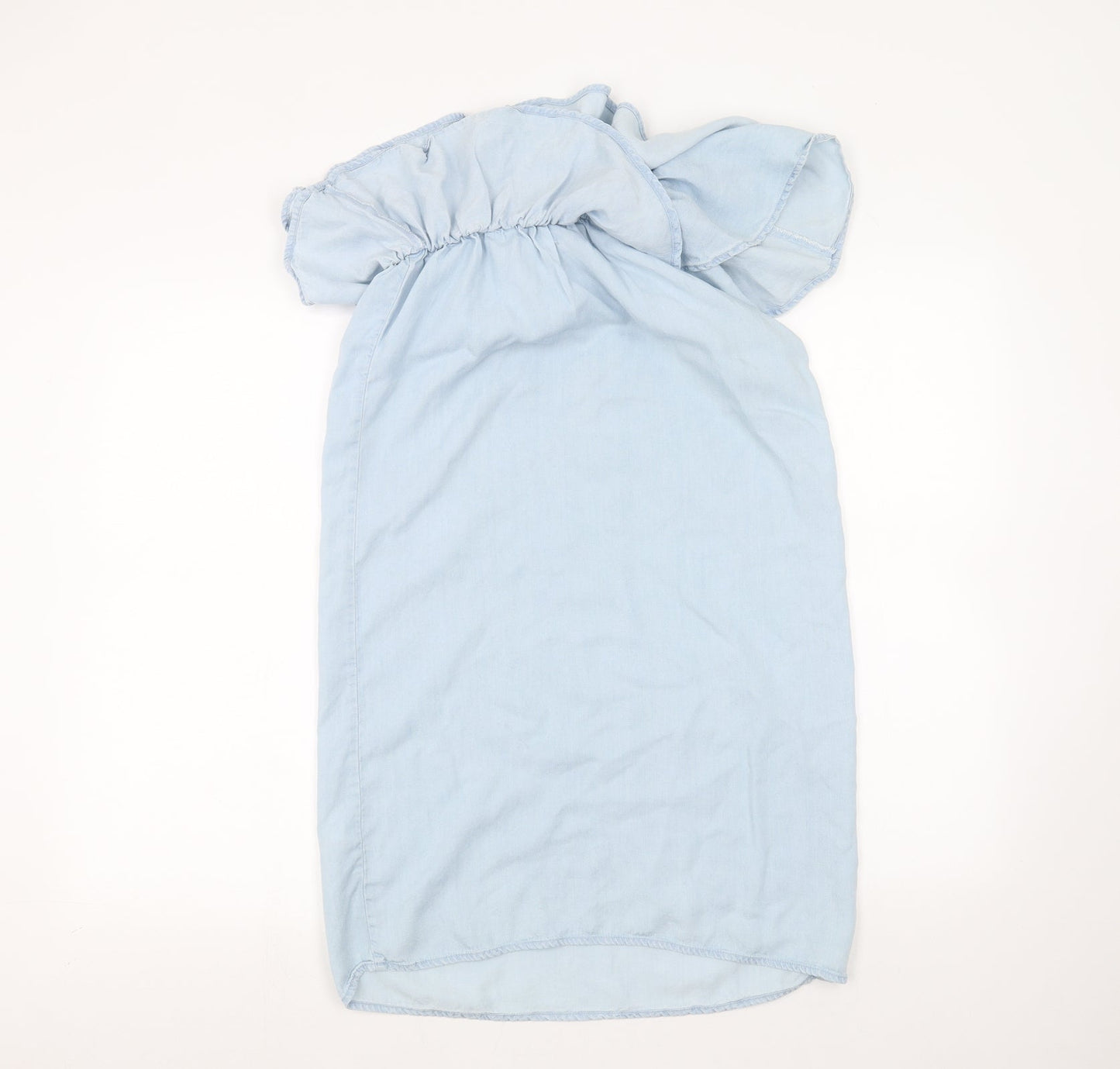 Womens UK Size 8 New Look Blue Basic T-Shirt