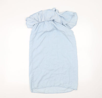 Womens UK Size 8 New Look Blue Basic T-Shirt