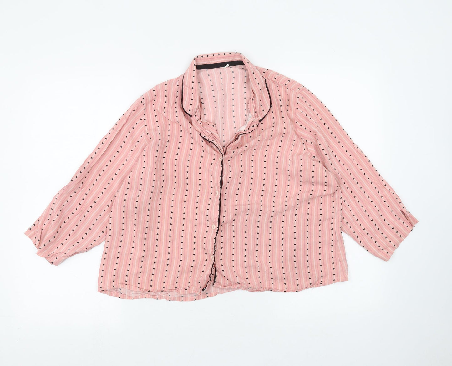 Womens UK Size 16 Atmosphere Pink Basic Button-Up