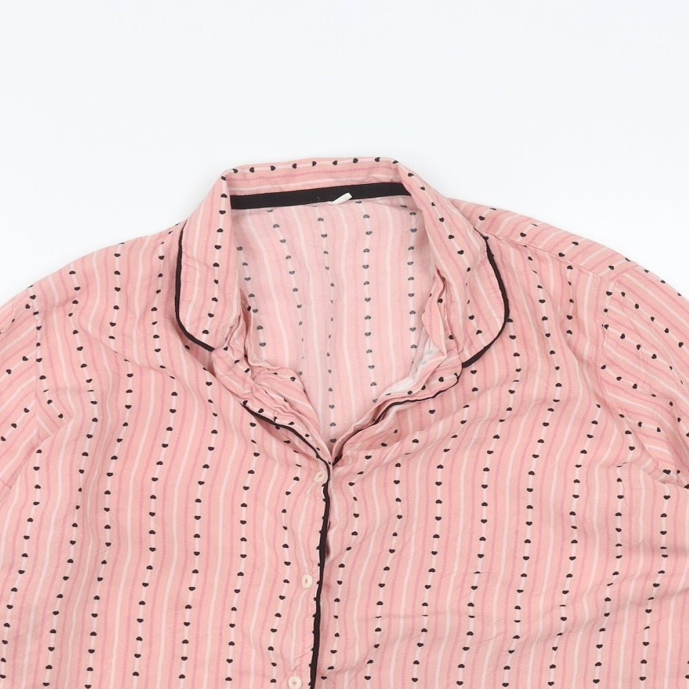 Womens UK Size 16 Atmosphere Pink Basic Button-Up