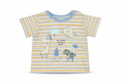 Marks & Spencer Baby White Striped  Basic T-Shirt Size 3-6 Months