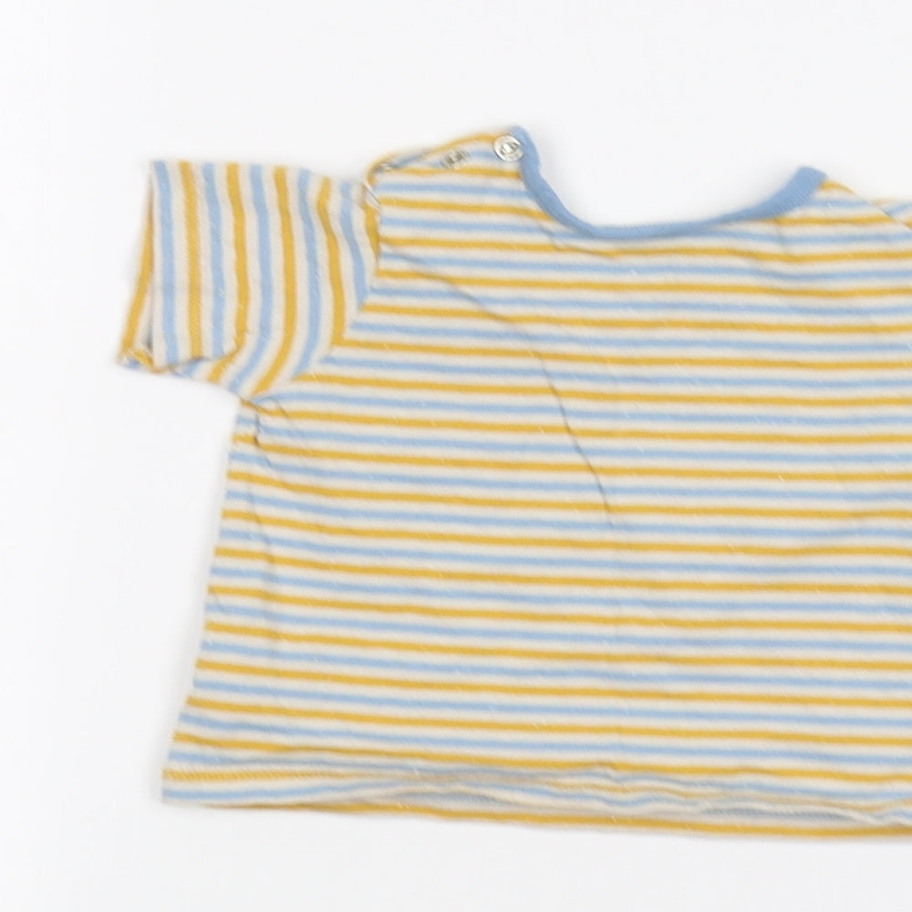 Marks and Spencer Baby White Striped  Basic T-Shirt Size 3-6 Months