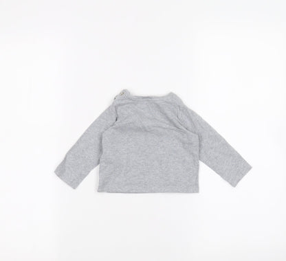 Baby Boden Baby Grey   Basic T-Shirt Size 3-6 Months