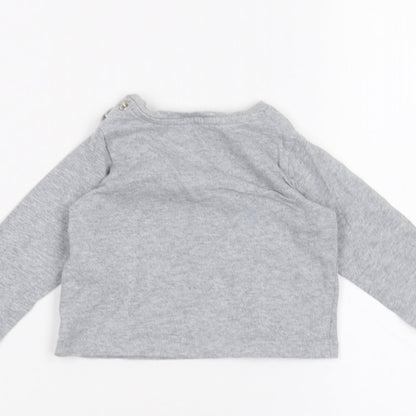 Baby Boden Baby Grey   Basic T-Shirt Size 3-6 Months