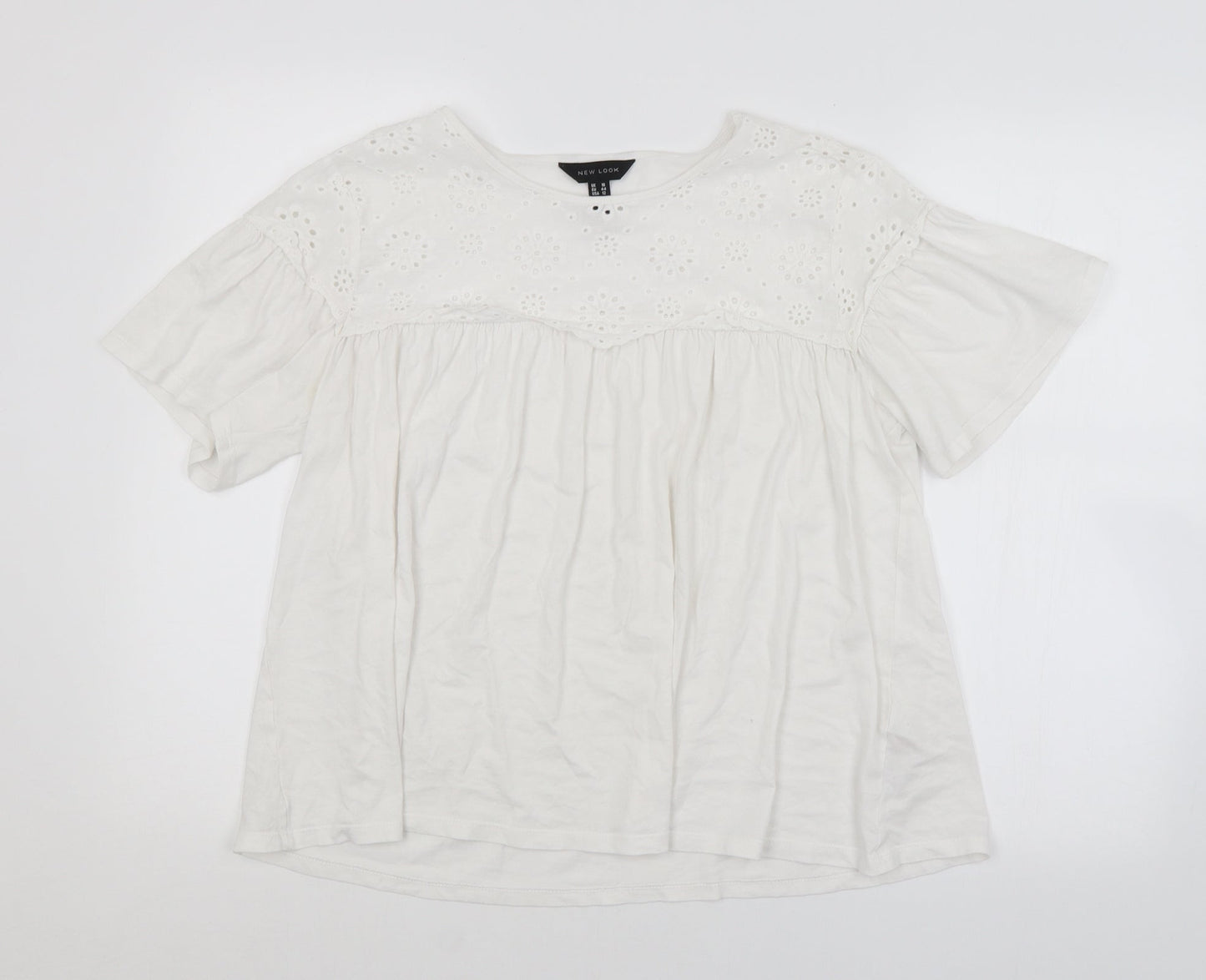 Womens UK Size  New Look White Basic Blouse