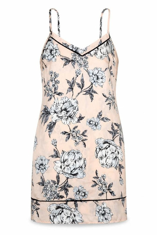 Secret Possessions Womens Pink Floral  Slip Dress  Size 6