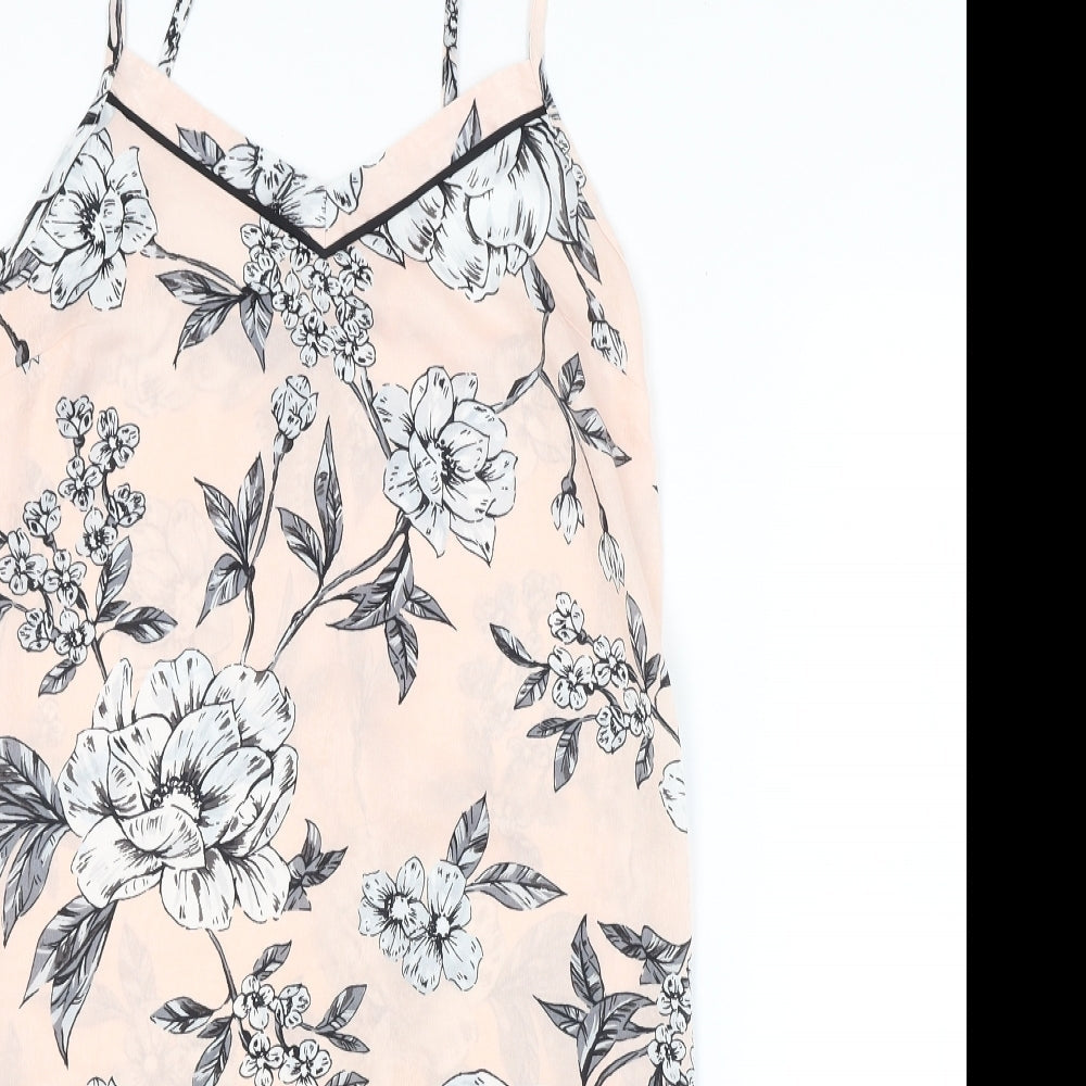 Secret Possessions Womens Pink Floral  Slip Dress  Size 6