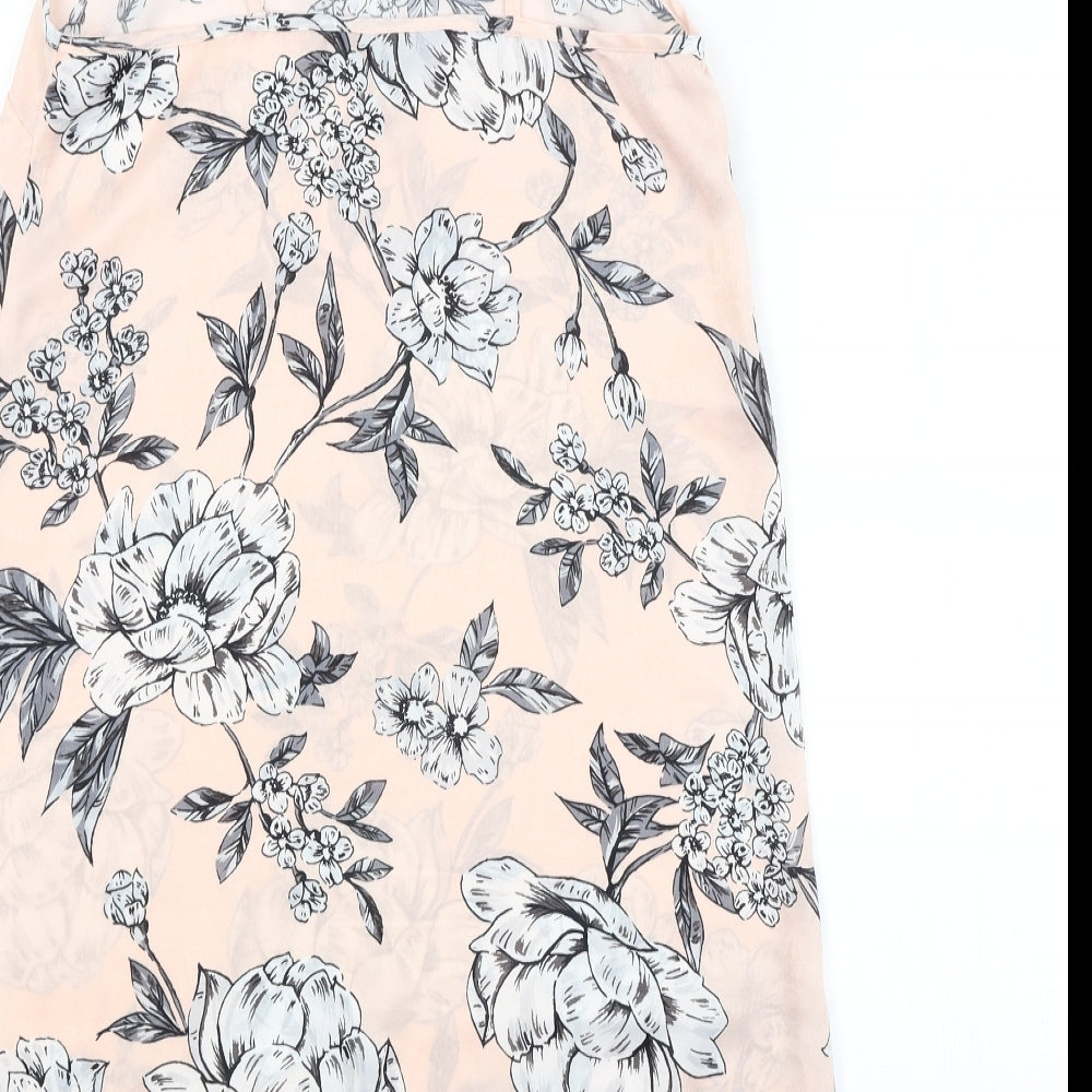 Secret Possessions Womens Pink Floral  Slip Dress  Size 6