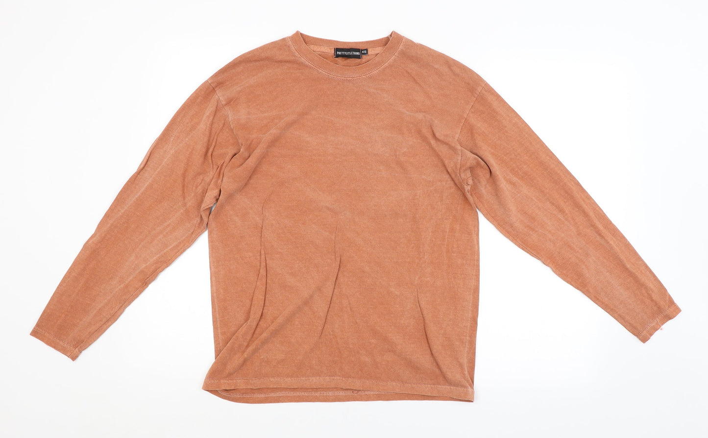 Mens UK Size XS PRETTYLITTLETHING Brown Pullover Sweatshirt
