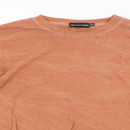 Mens UK Size XS PRETTYLITTLETHING Brown Pullover Sweatshirt