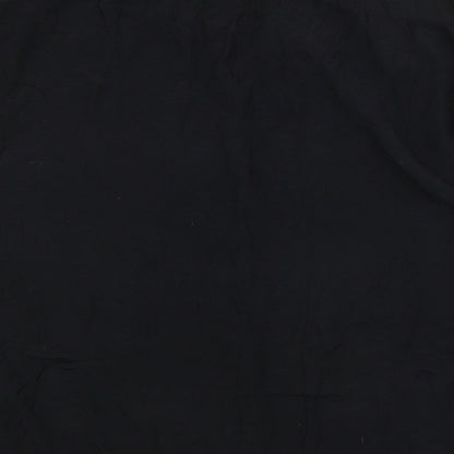 Womens UK Size  Preworn Black Basic Button-Up