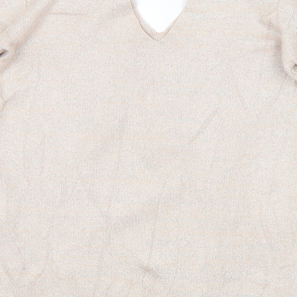 Womens UK Size 14 Dorothy Perkins Beige Pullover Jumper