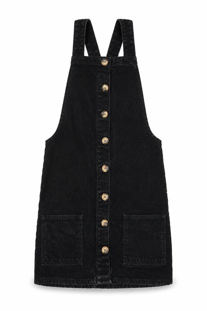 DENIM CO. Womens Black   Dungaree One-Piece Size 6