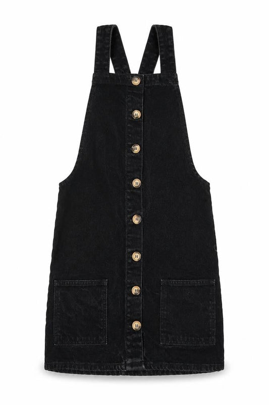 DENIM CO. Womens Black   Dungaree One-Piece Size 6