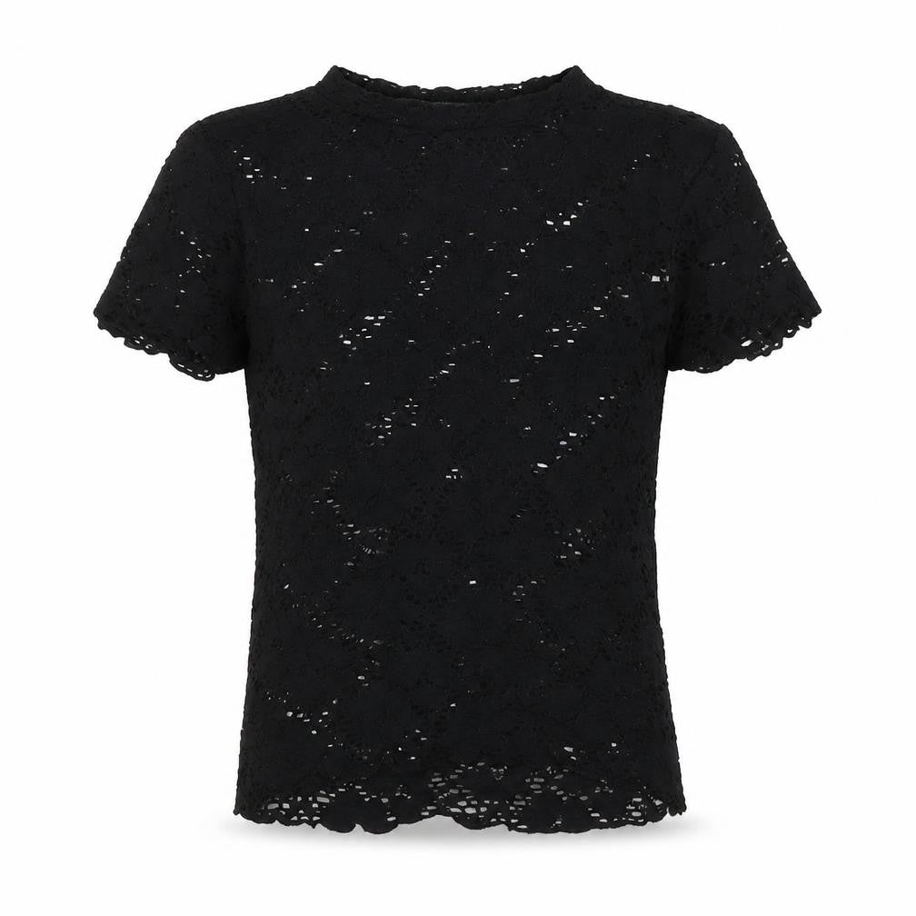 Womens UK Size XS Bershka Black Basic Blouse