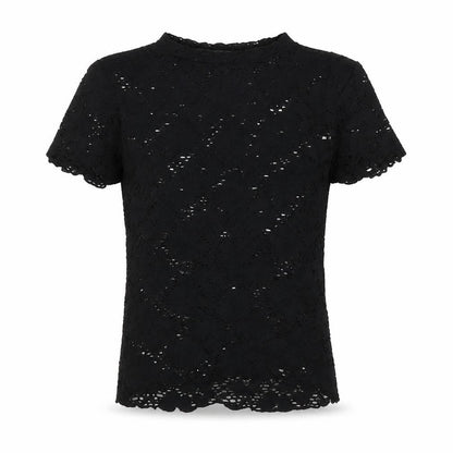 Womens UK Size XS Bershka Black Basic Blouse