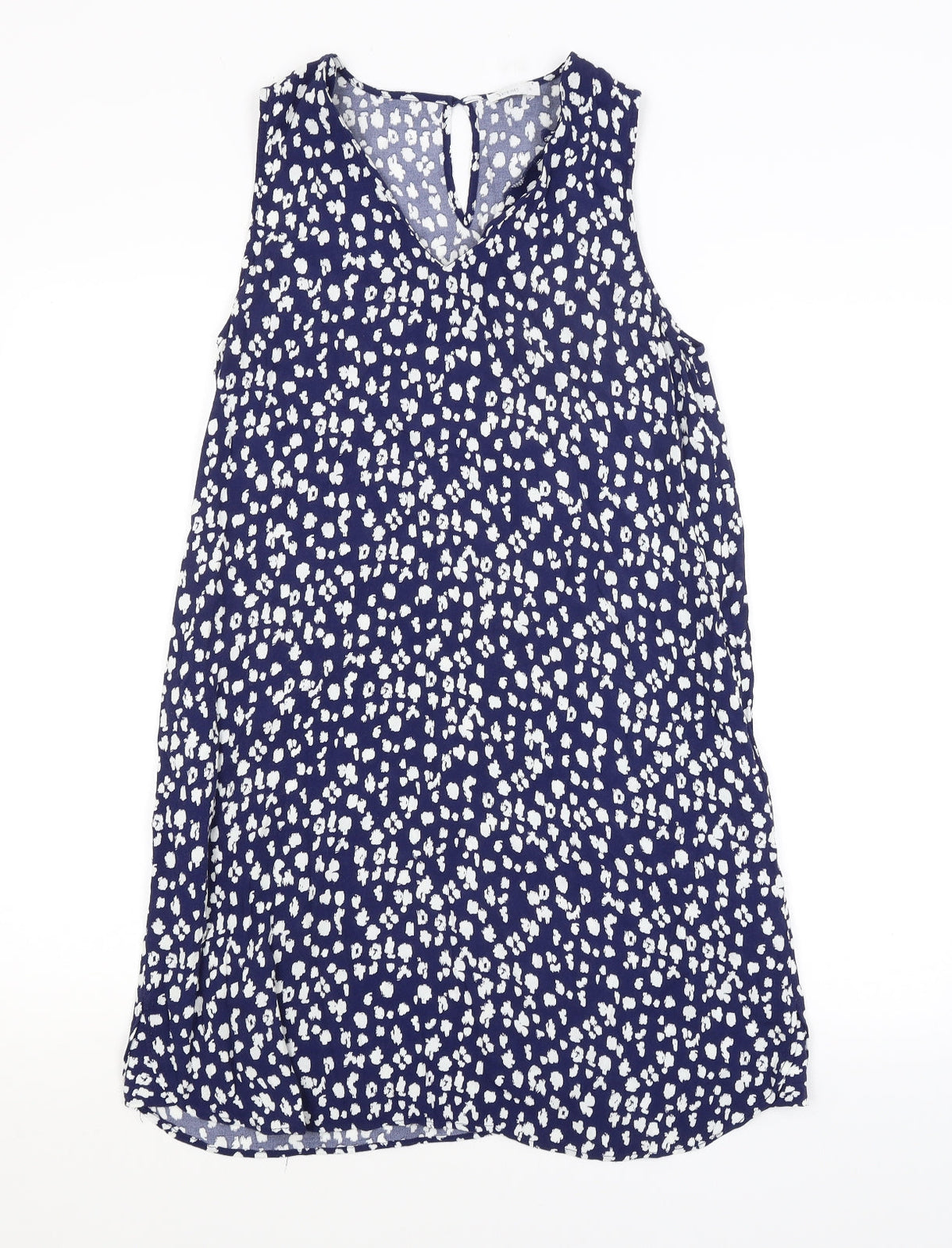 YERSE Womens Blue Floral  Basic Blouse Size S