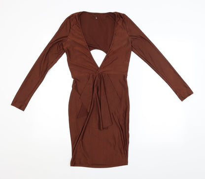 Preworn Womens Brown   Pencil Dress  Size M