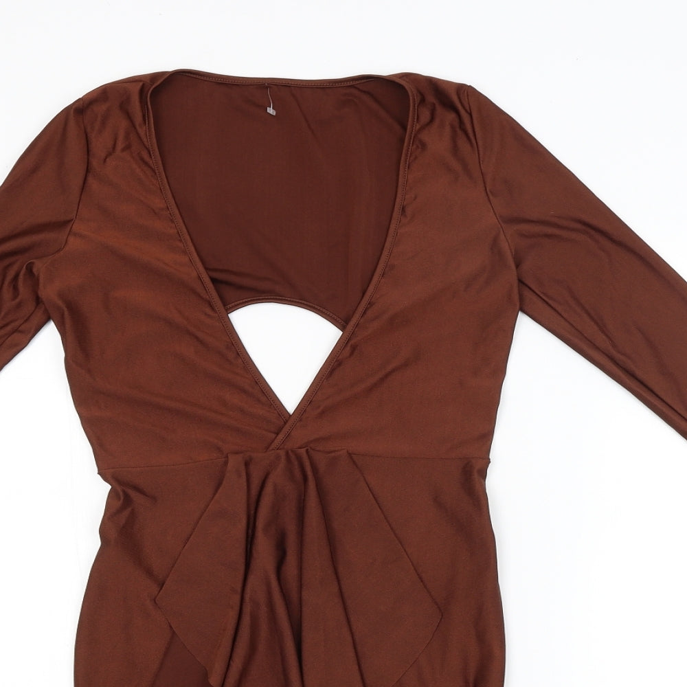 Preworn Womens Brown   Pencil Dress  Size M
