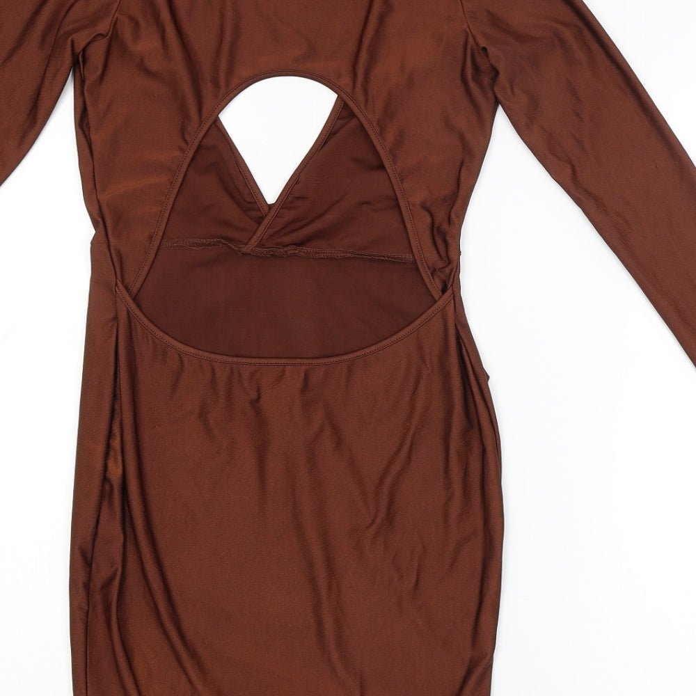 Preworn Womens Brown   Pencil Dress  Size M