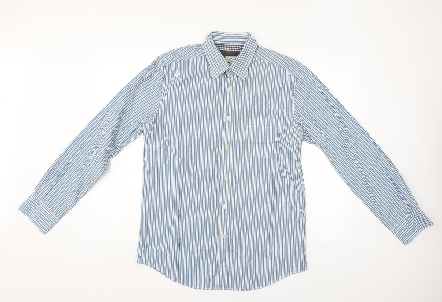 Mens UK Size M Howick Blue  Button-Up Long Sleeve Casual Shirt