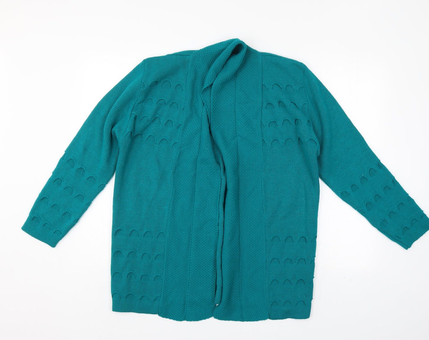Womens UK Size XL CHIC Green Cardigan Jumper