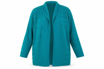 Womens UK Size XL CHIC Green Cardigan Jumper