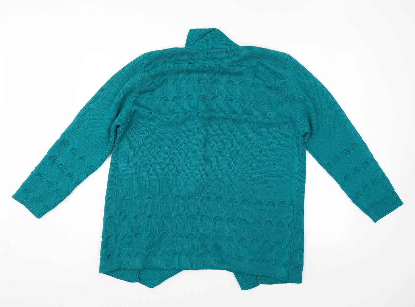 Womens UK Size XL CHIC Green Cardigan Jumper