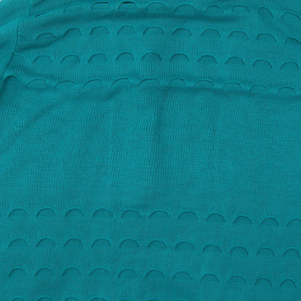 Womens UK Size XL CHIC Green Cardigan Jumper