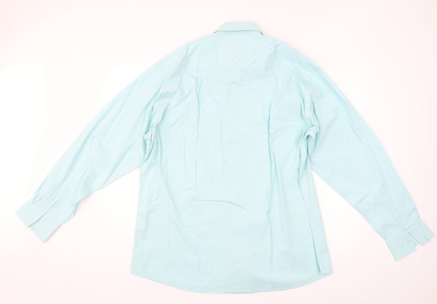 Mens UK Collar Size  GREENWOODS Smart Blue  Dress Shirt