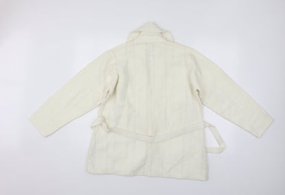 Twin Heart Womens White   Jacket Coatigan Size 20
