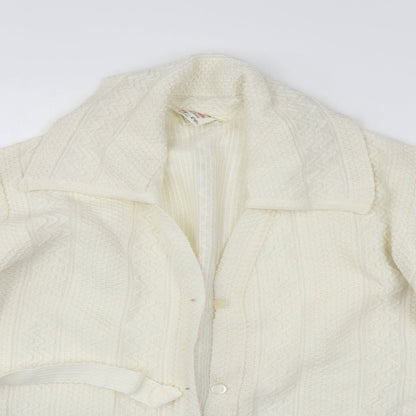 Twin Heart Womens White   Jacket Coatigan Size 20