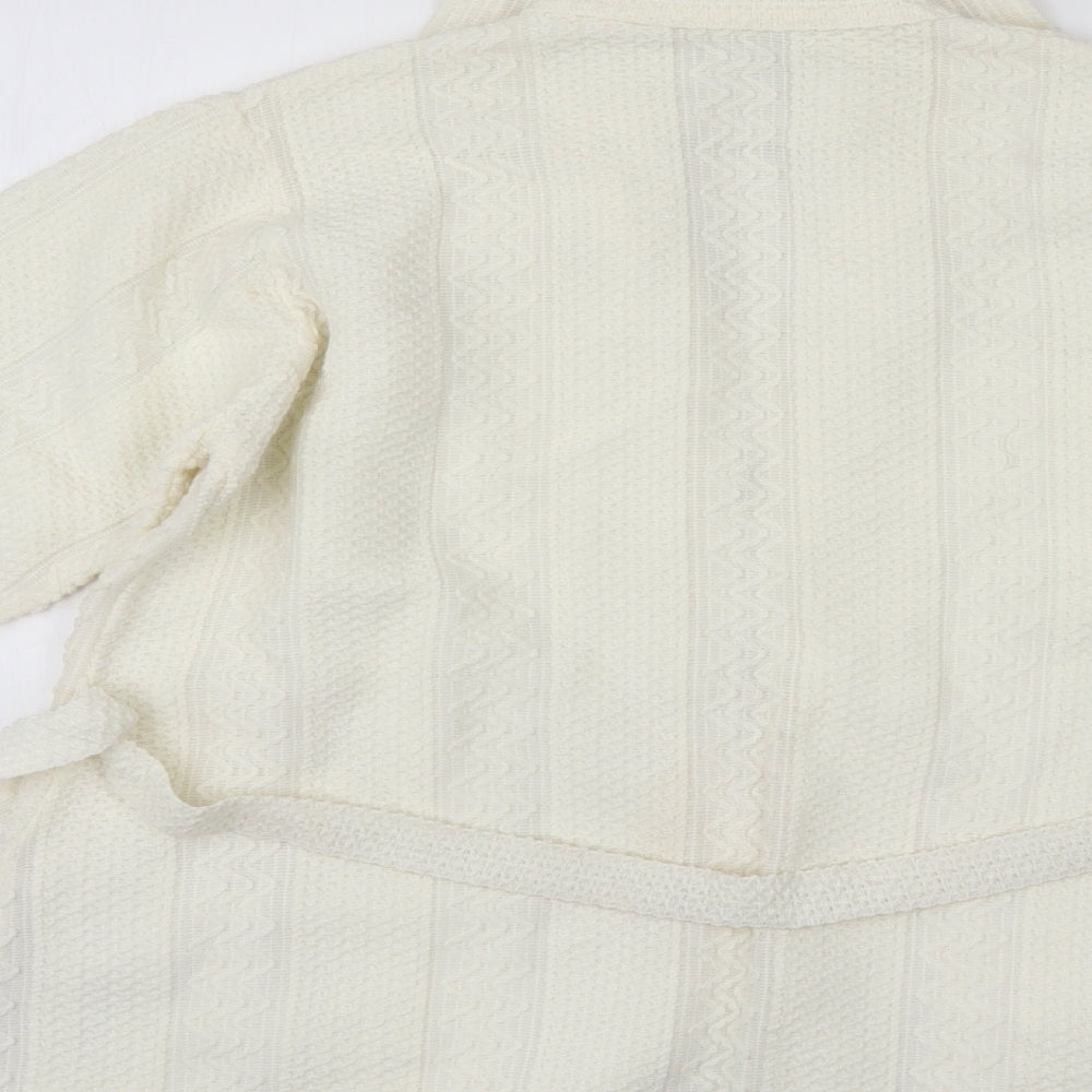 Twin Heart Womens White   Jacket Coatigan Size 20