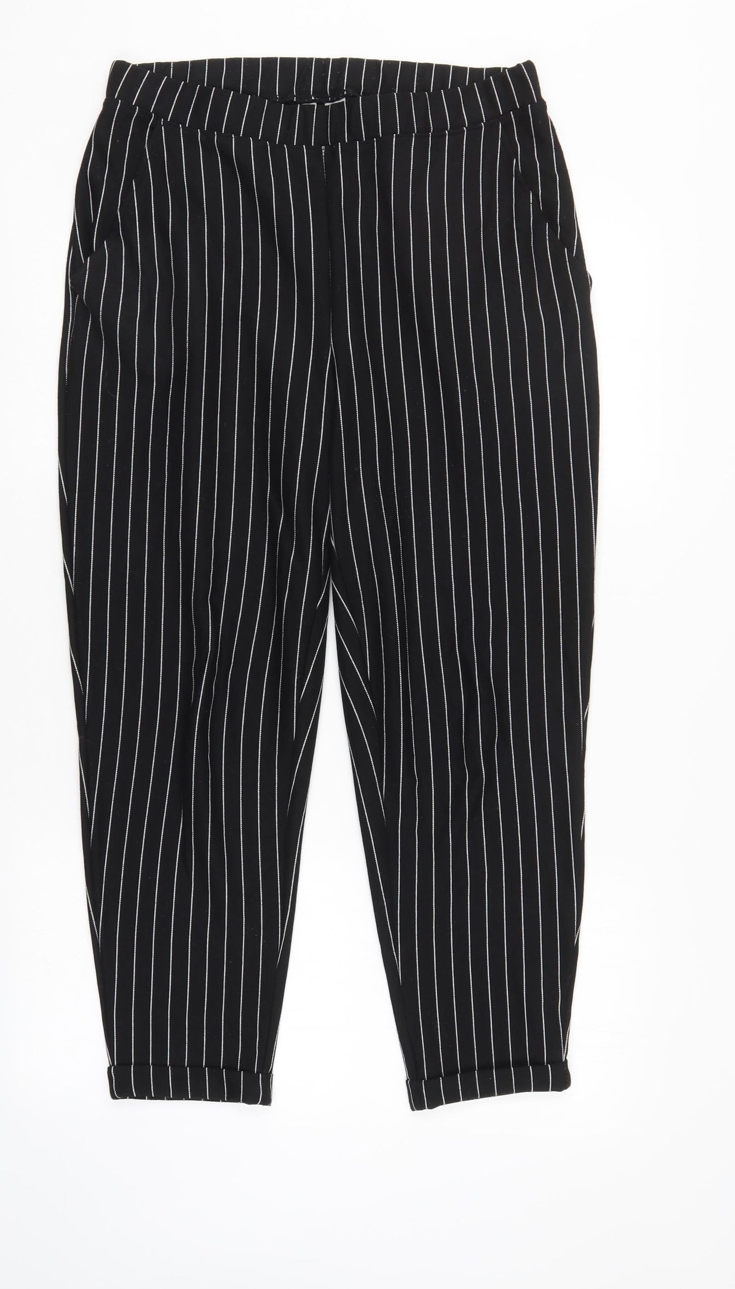Womens UK Size M Divided Regular Fit  Black Trousers