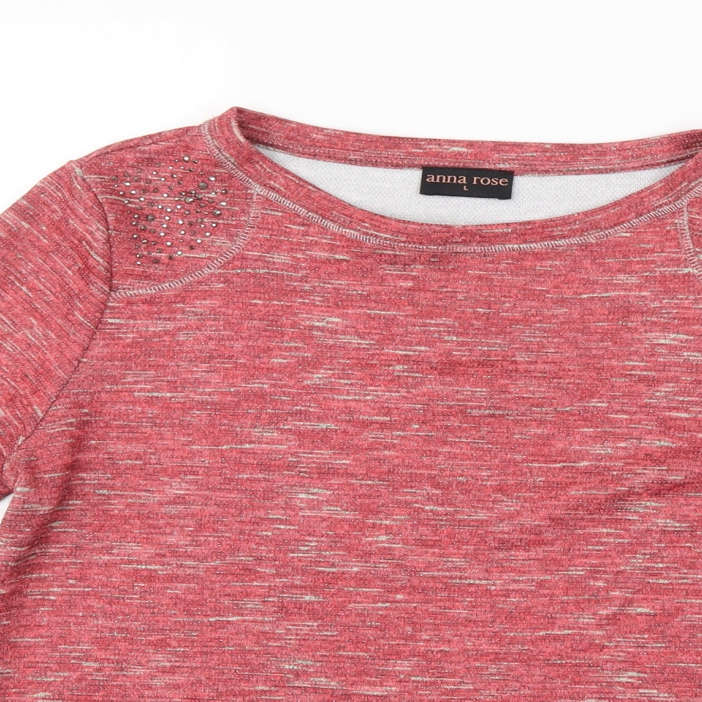 Womens UK Size L Anna Rose Pink Pullover Jumper