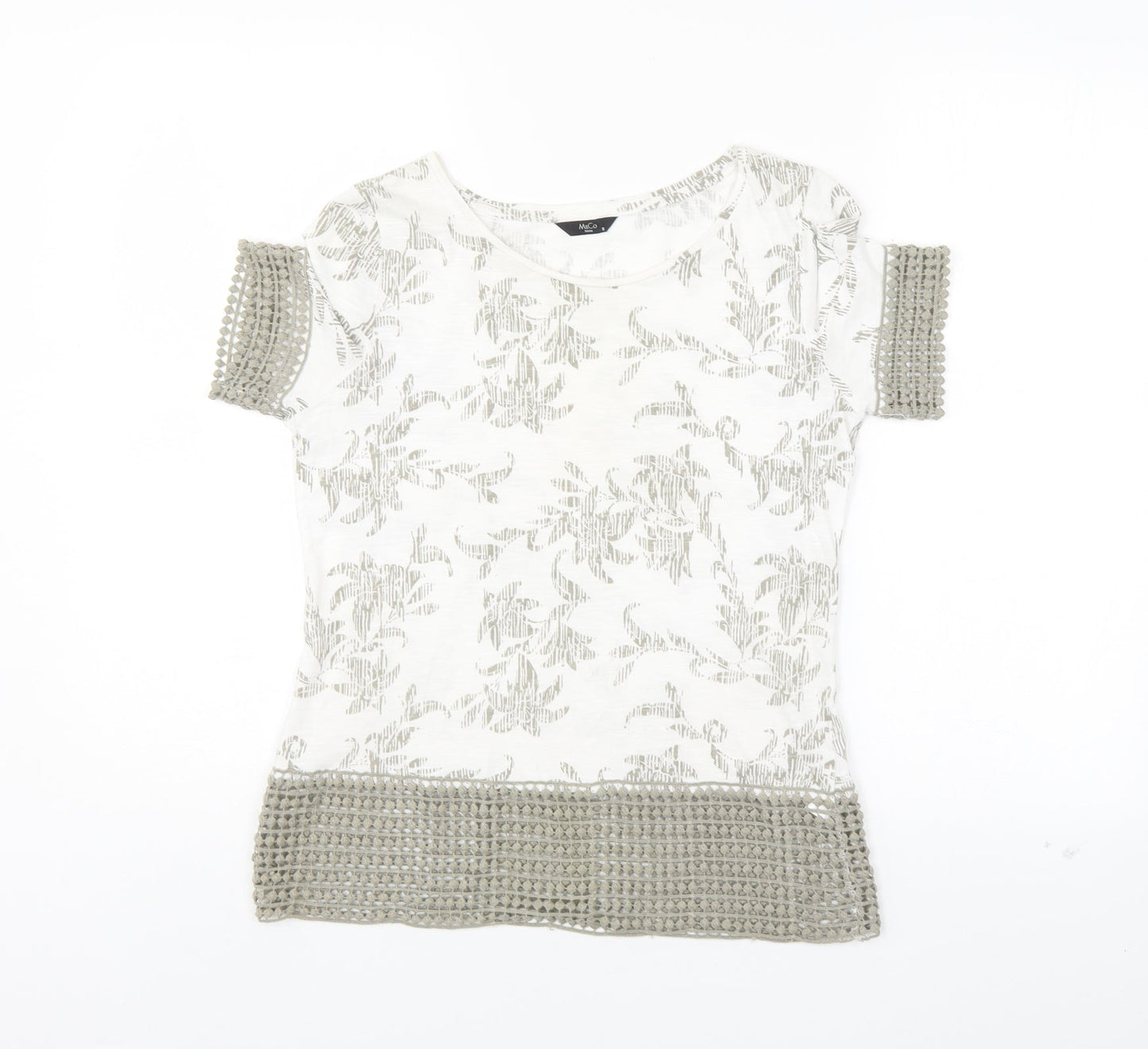 Womens UK Size 8 M&Co Ivory Basic Blouse