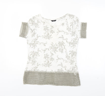 Womens UK Size 8 M&Co Ivory Basic Blouse